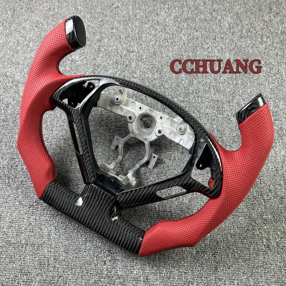 Custom true carbon fiber steering wheel for Infiniti G25 G37 G35 EX35 EX37 Q60 Q50 QX70 FX35 LED steering wheel
