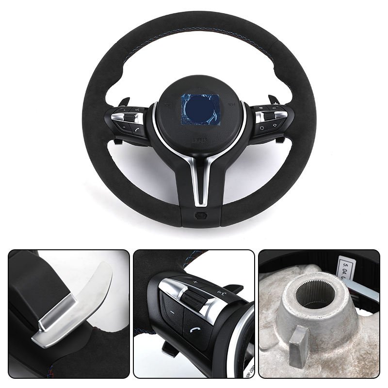 Alcantara M Sport Volante Steering Wheel With LED Display for BMW M3 M4 F10 F30 X5 E70 F15 F20 F32 F15 X1 E84 X6 E71 F02 Z4 E89
