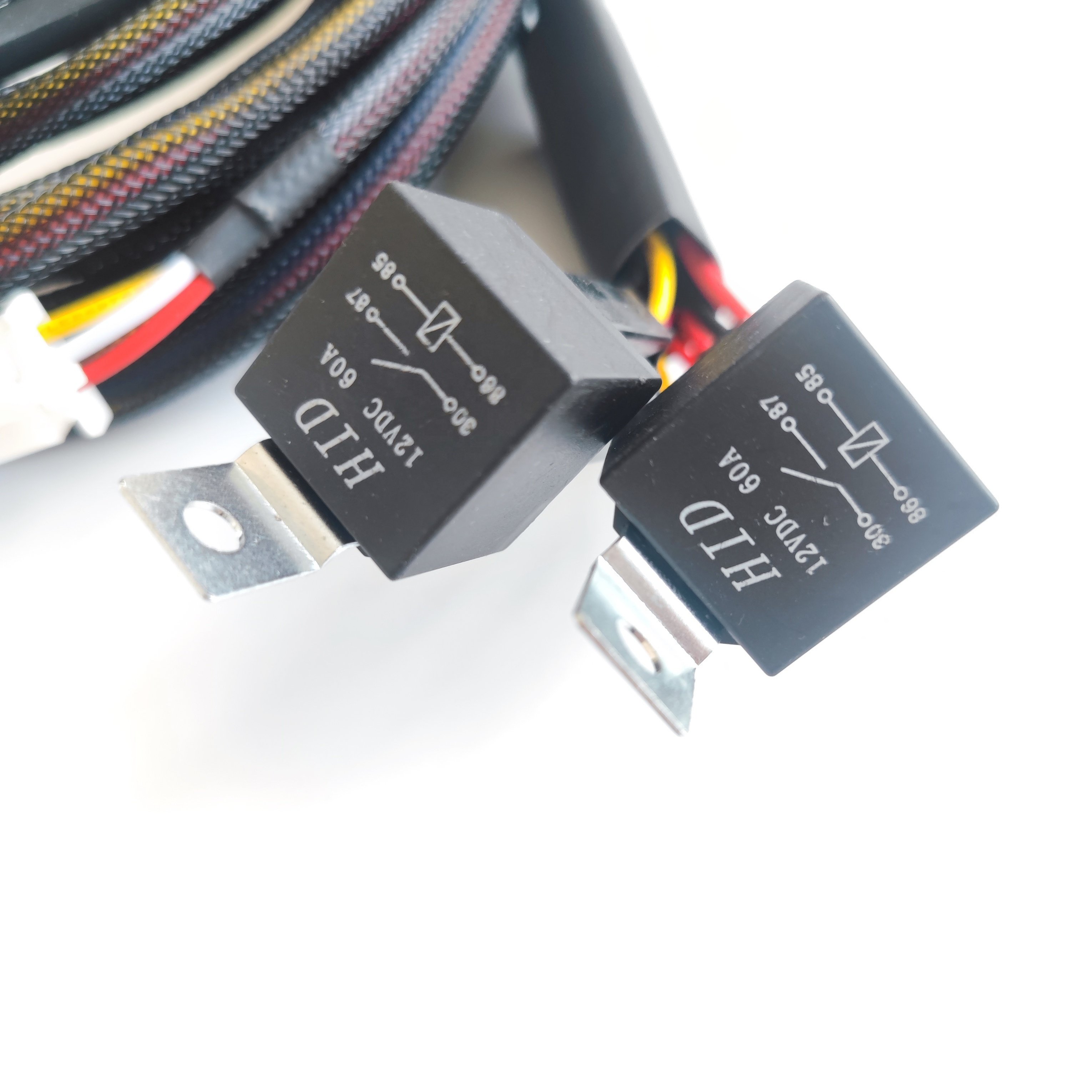 Wholesale High Low Beam LED Work Light Fog Light Auto On-Off Switch Dual Relay Wiring Harness for Off Road Motorcycles