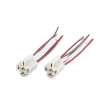 5-Pin Automotive Relay Socket with Ceramic Base 16AWG Line for Headlight & 4 Pin Relay Socket Auto Terminals