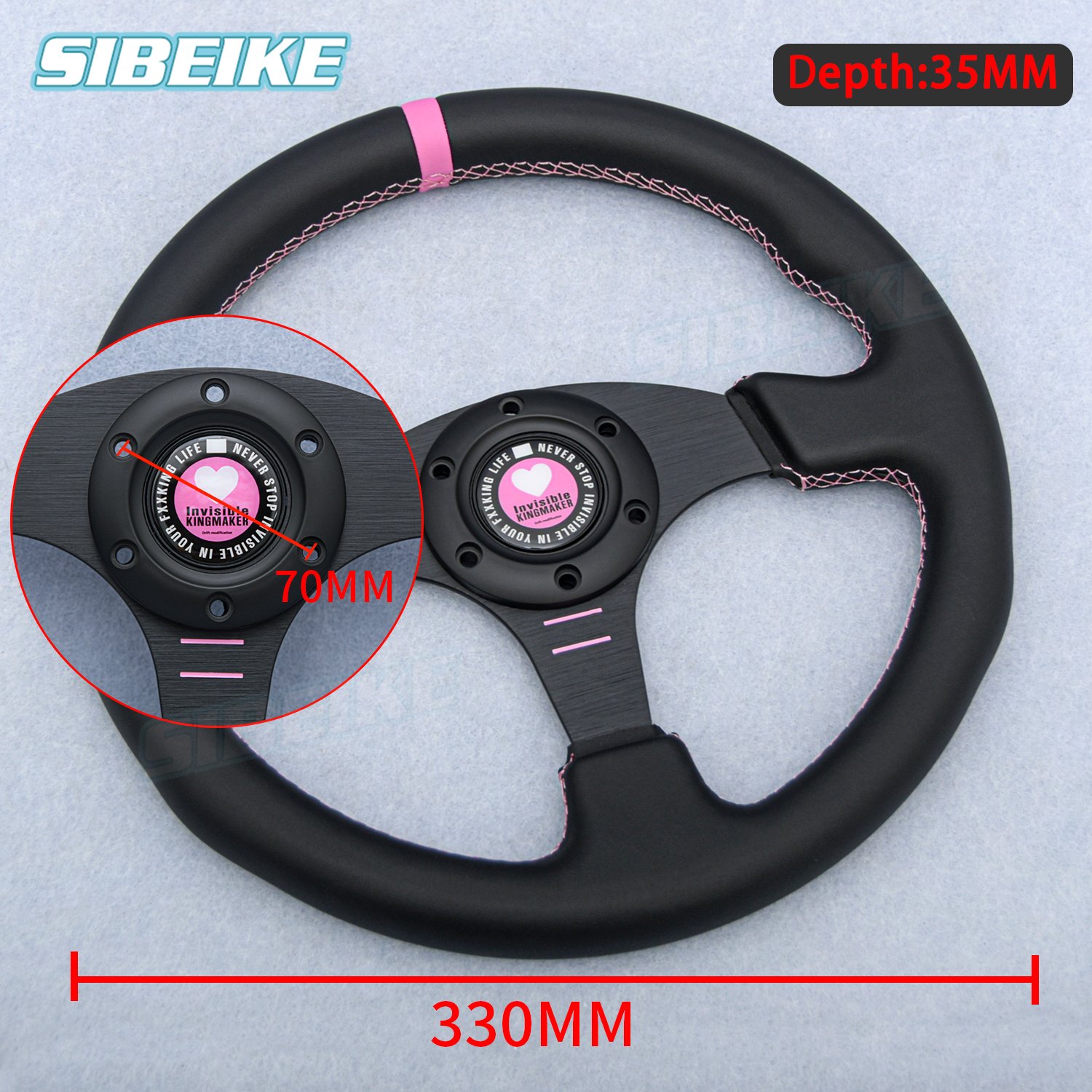 Custom Racing Sport Steering Wheel 13inch JDM Sim Race Steering Wheel