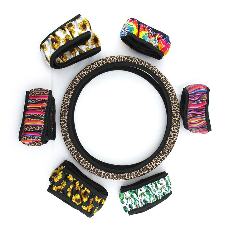 Custom designs neoprene car steering wheel cover car accessories
