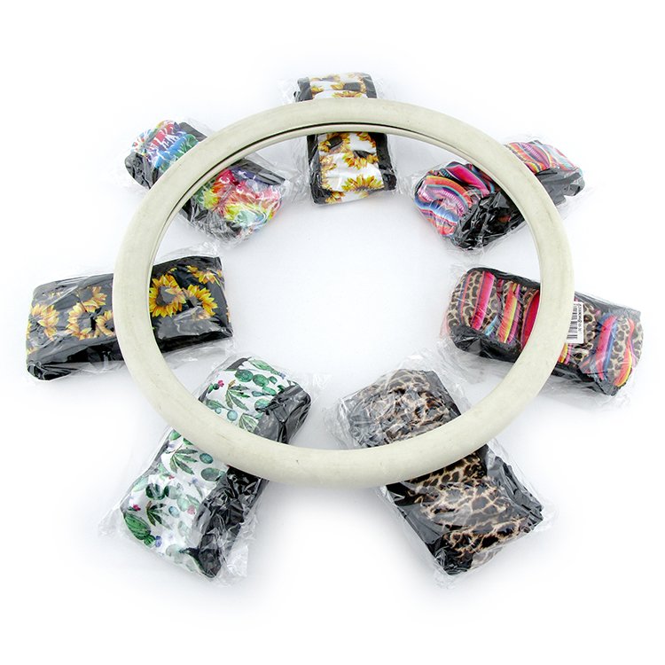 Custom designs neoprene car steering wheel cover car accessories