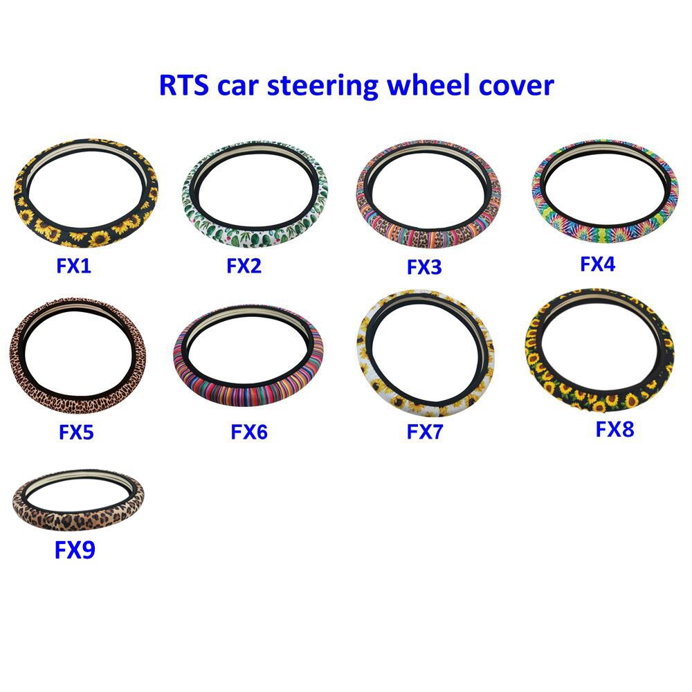 Custom designs neoprene car steering wheel cover car accessories