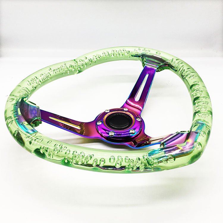 2022 New custom heart acrylic steering wheel plated bracket motorsport steering wheel