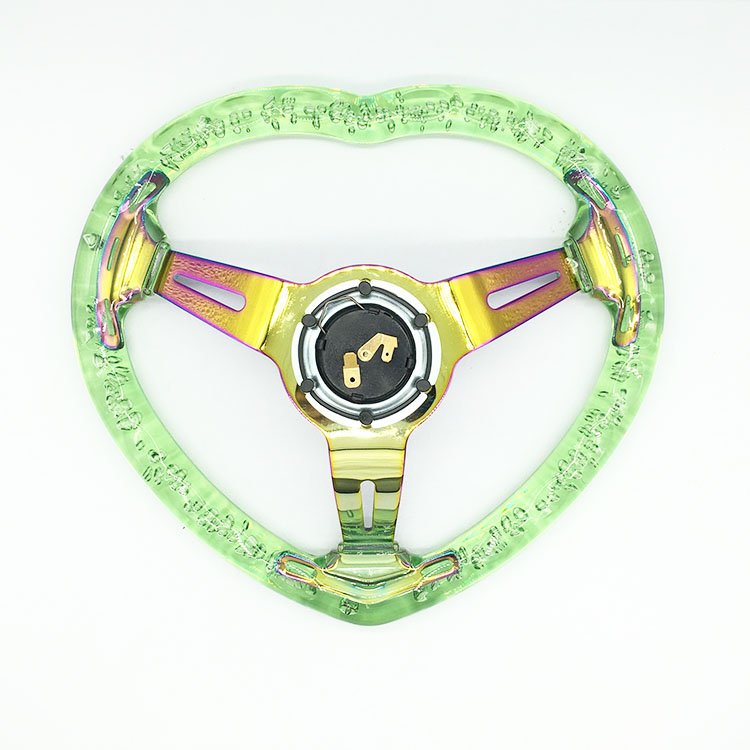 2022 New custom heart acrylic steering wheel plated bracket motorsport steering wheel