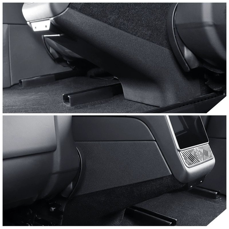 For Tesla Model Y Juniper Rear Exhaust Protector Rear Center Console Anti-Kick Pad Armrests Box Outlet Trim Cover