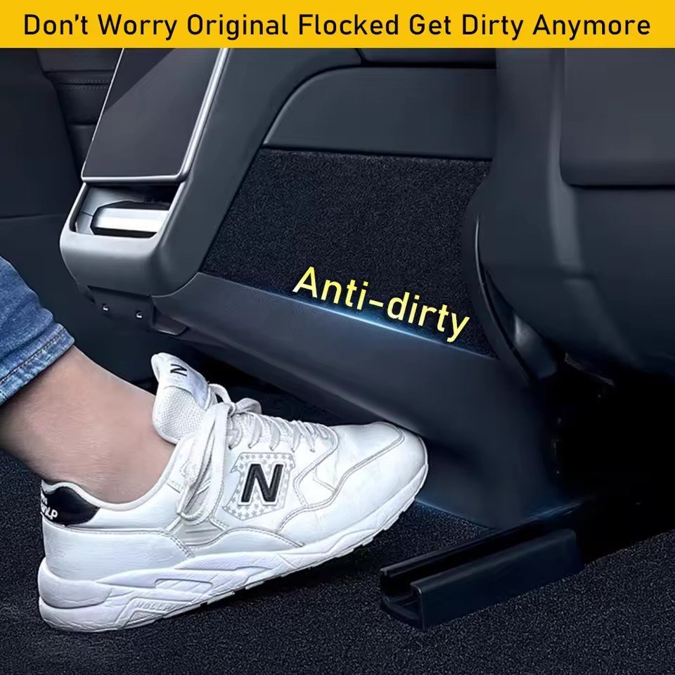 For Tesla Model Y Juniper Rear Exhaust Protector Rear Center Console Anti-Kick Pad Armrests Box Outlet Trim Cover