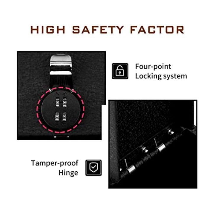 Easy Install Auto Parts Storage Box Metal Console Gun Safe Car Console Vault Compatible With Toyota RAV4 2021+