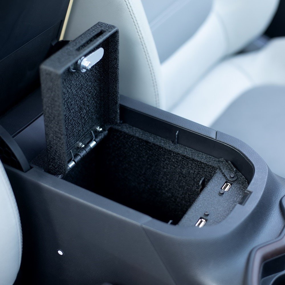 Easy Install Auto Parts Storage Box Metal Console Gun Safe Car Console Vault Compatible With Toyota RAV4 2021+