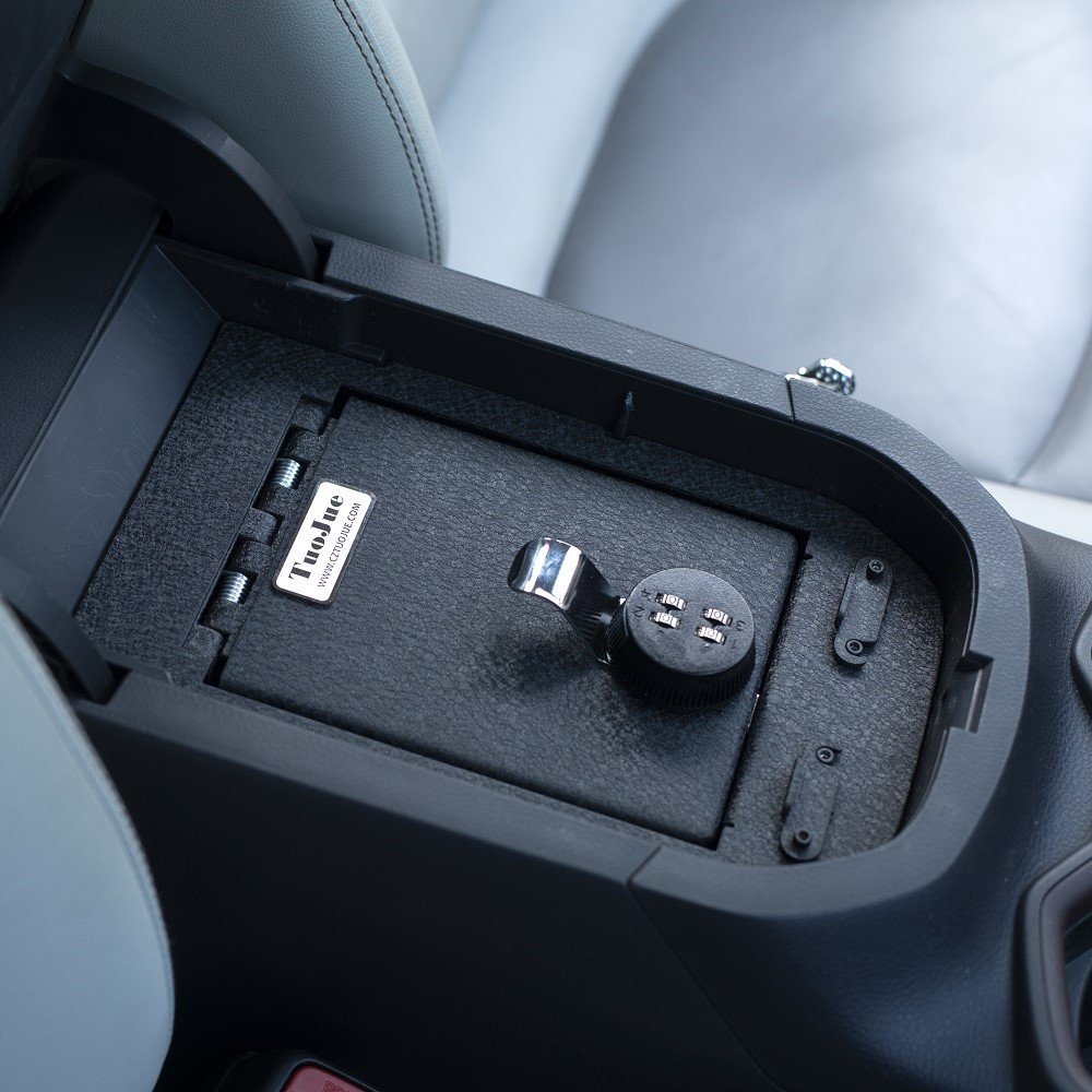 Easy Install Auto Parts Storage Box Metal Console Gun Safe Car Console Vault Compatible With Toyota RAV4 2021+