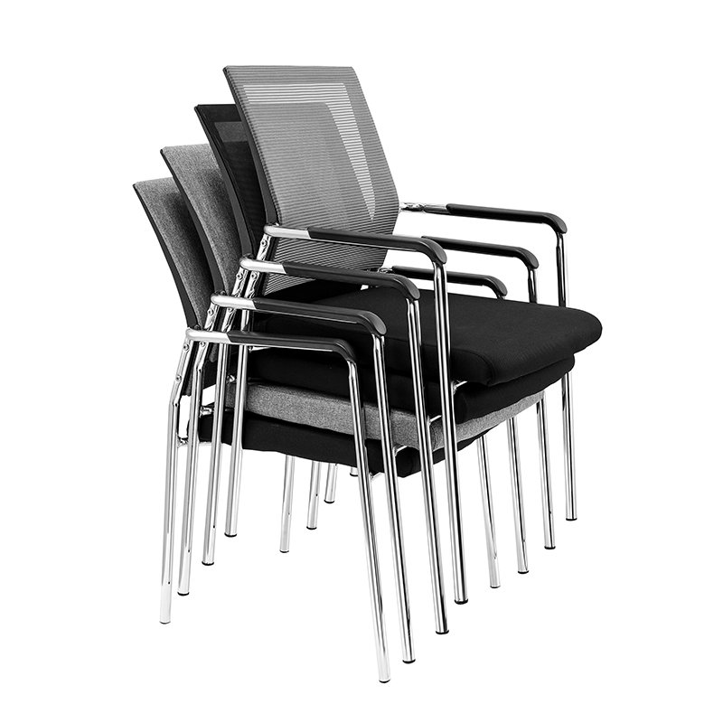 JSZM Ergonomic Office Commercial Steel Visitor Metal Upolsterd Net Mesh with Arms Stackable Seating Reception Meeting Room Chair