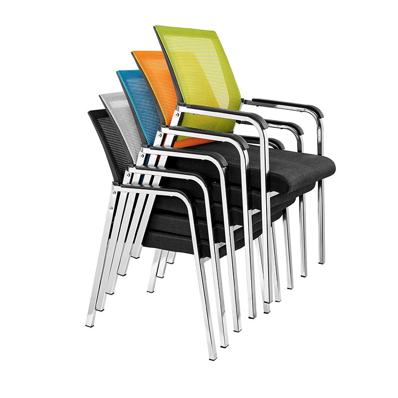 JSZM Ergonomic Office Commercial Steel Visitor Metal Upolsterd Net Mesh with Arms Stackable Seating Reception Meeting Room Chair