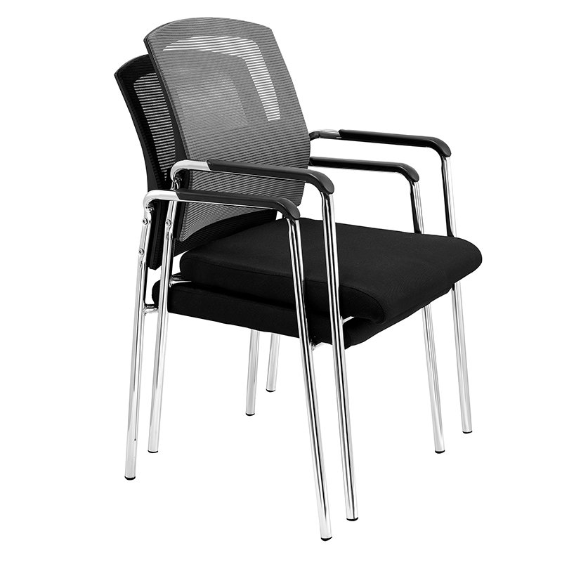 JSZM Ergonomic Office Commercial Steel Visitor Metal Upolsterd Net Mesh with Arms Stackable Seating Reception Meeting Room Chair