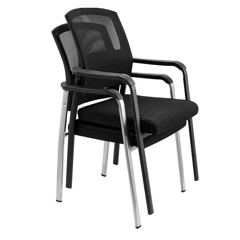 JSZM Ergonomic Office Commercial Steel Visitor Metal Upolsterd Net Mesh with Arms Stackable Seating Reception Meeting Room Chair