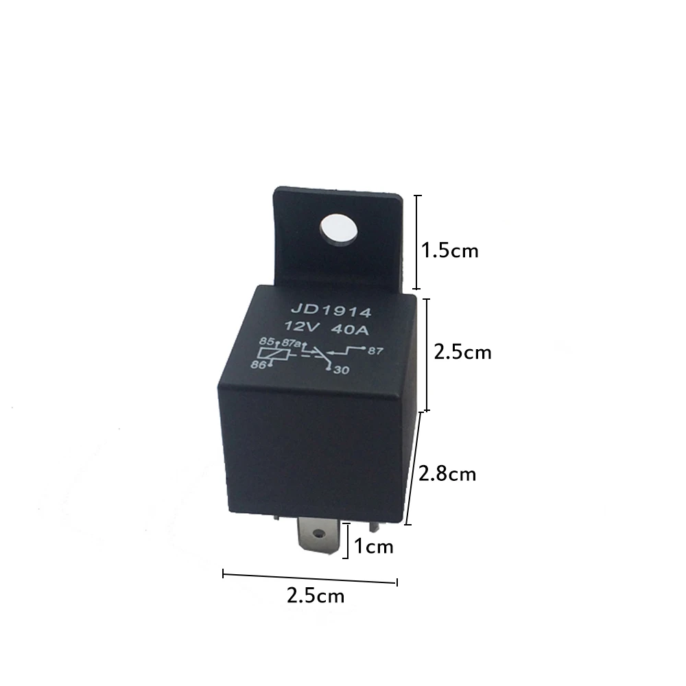 12V 24V 40A AMP 5 SPDT Car Truck Auto Automobile Automotive Relay with 5 Pin Socket 5 Wires for GPS Lamplight Fan Air Condition