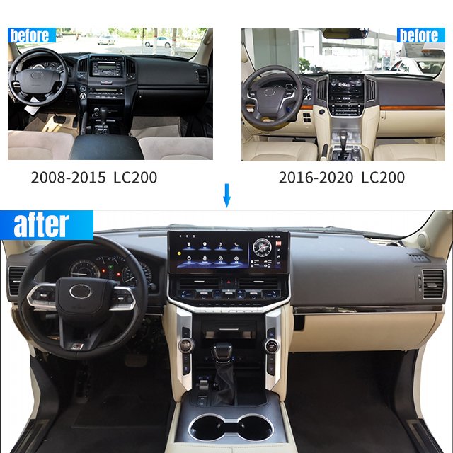 Applicable For08-21Land Cruiser LC200 Interior Upgrade LC300 Interior Center Console Steering Wheel Armrest Box Modification