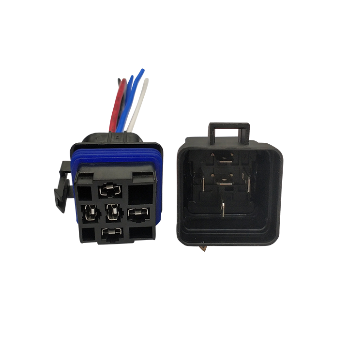 Waterproof Relay Socket 12V 24V 4pin 5 Pin Universal 40A Auto Relay with Wire Harness Socket