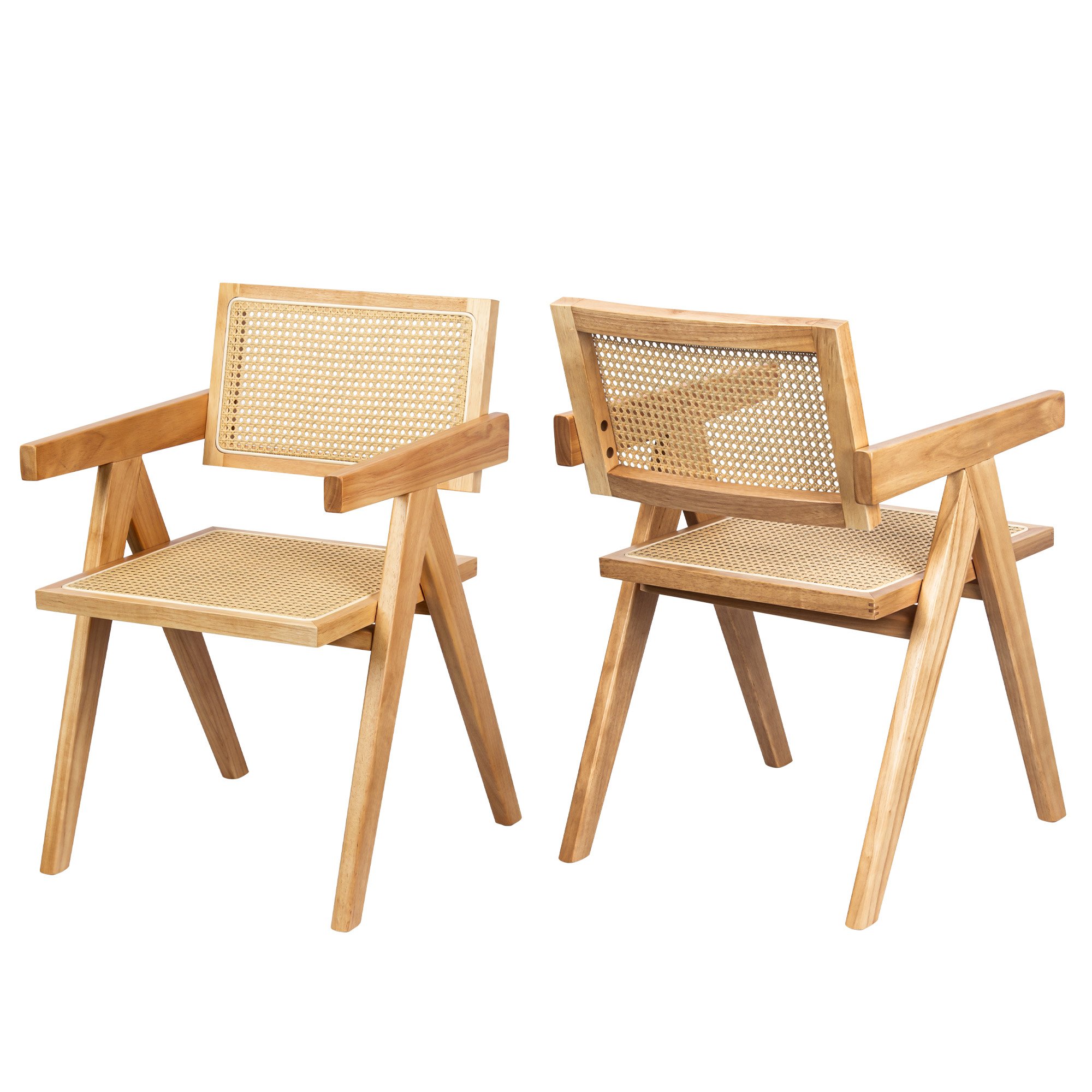 Original Walnut Color Wooden Dining Chair New Design Black Rattan Dining Chairs for the Dining Room