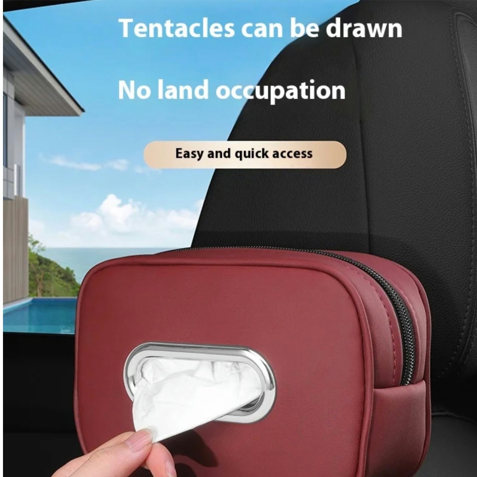 New Car Tissue Box Car Drawer Hanging Car Napkin Cover Armrest Box Wholesale of Auto Interior Supplies Wholesale Accessories