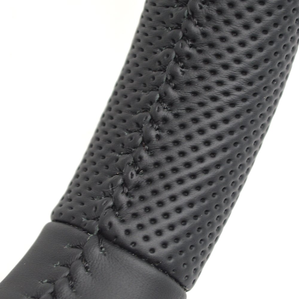 Black Stitched Full Leather Perforated Flat Bottom Steering Wheel for Audi A4 B8 A3 8V A4 A5 A7 Q3 Q5 Q7