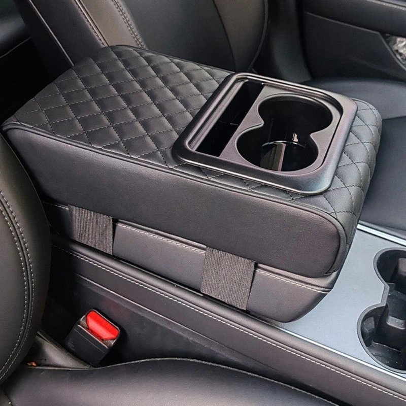 Universal Compatible Center Console Car Armrest Cup Holder Multi-functional Elevating Mat