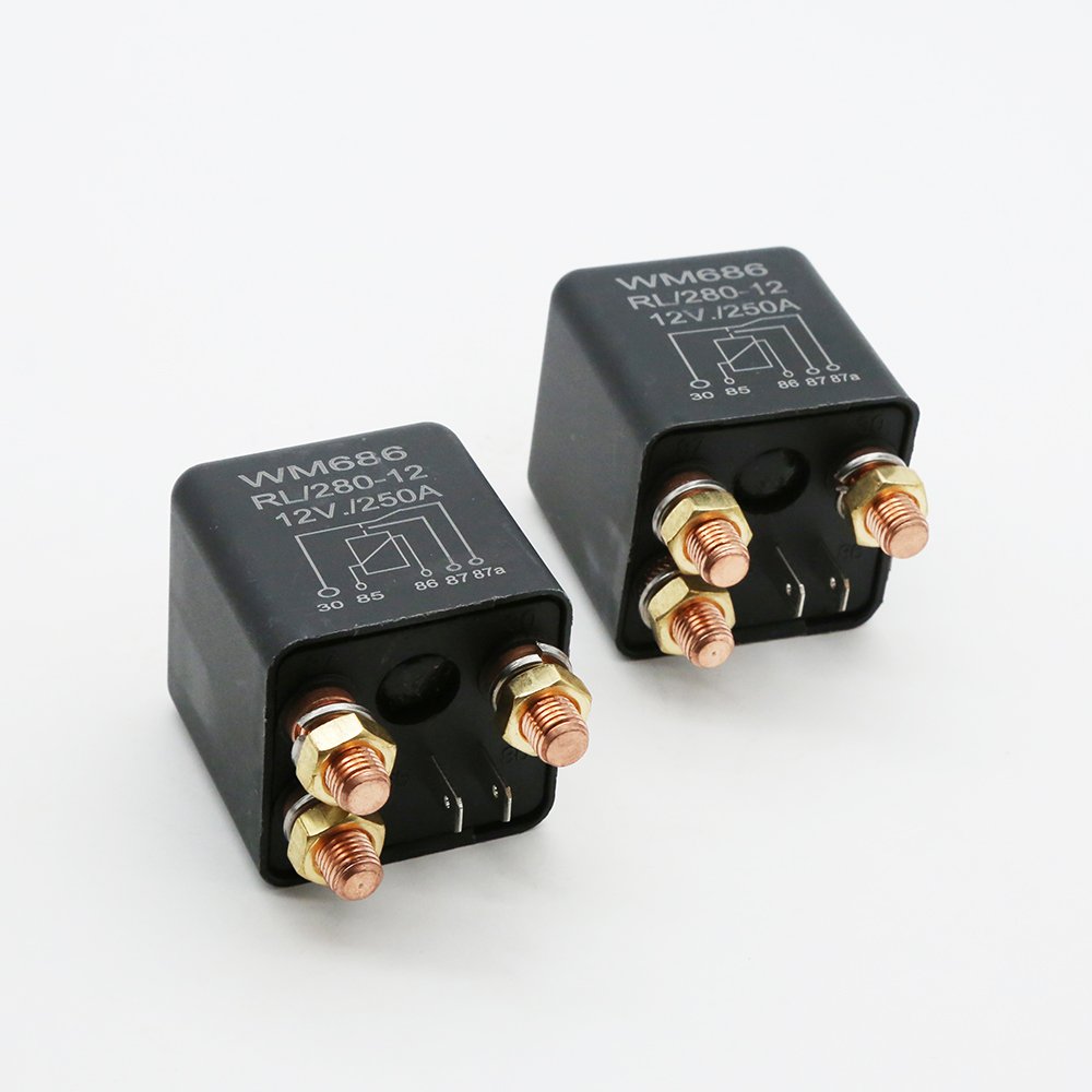 12V 250A Heavy Duty Continuous Relay On/Off Power Switcher Auto Relays for Truck Boat Van Marine Golf Carts