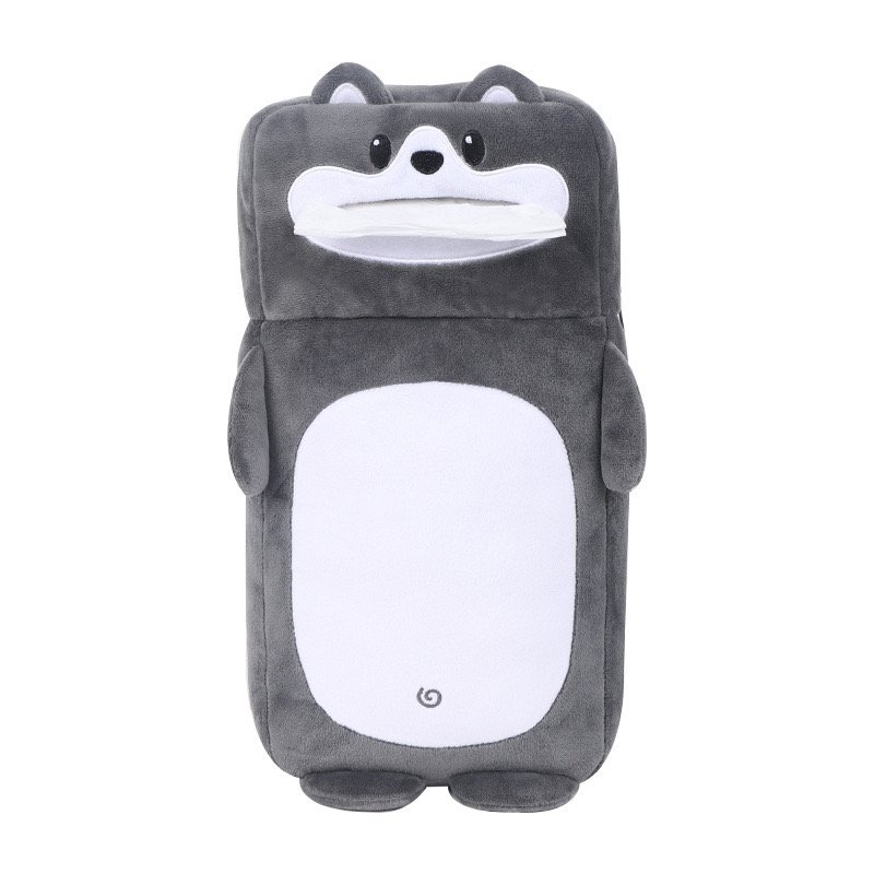 Marcan Fur Cloth Cute Bear Dog Monkey Central Console Cover Memory Foam Armrest & Tissue Dispenser