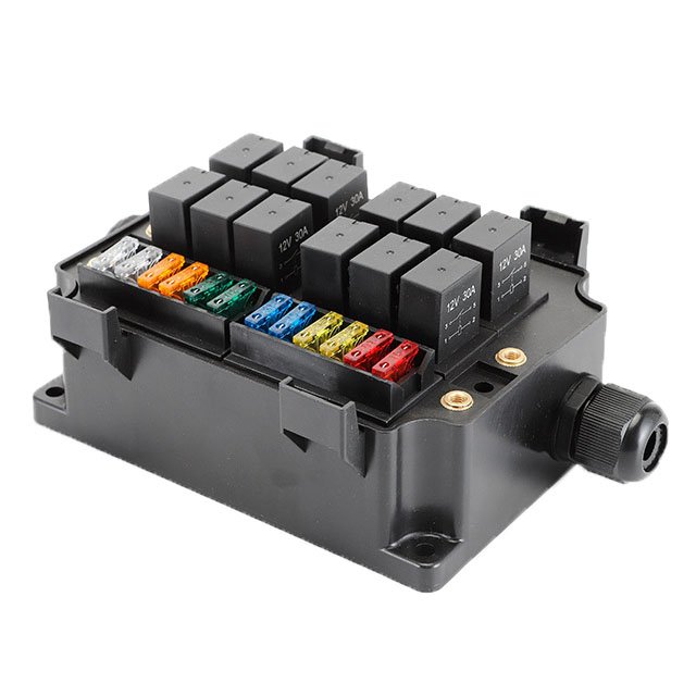 12V Auto ATC/ATO Blade Fuse 24V Truck Fuse and Relay Box Relay Fuse Box Waterproof Kit