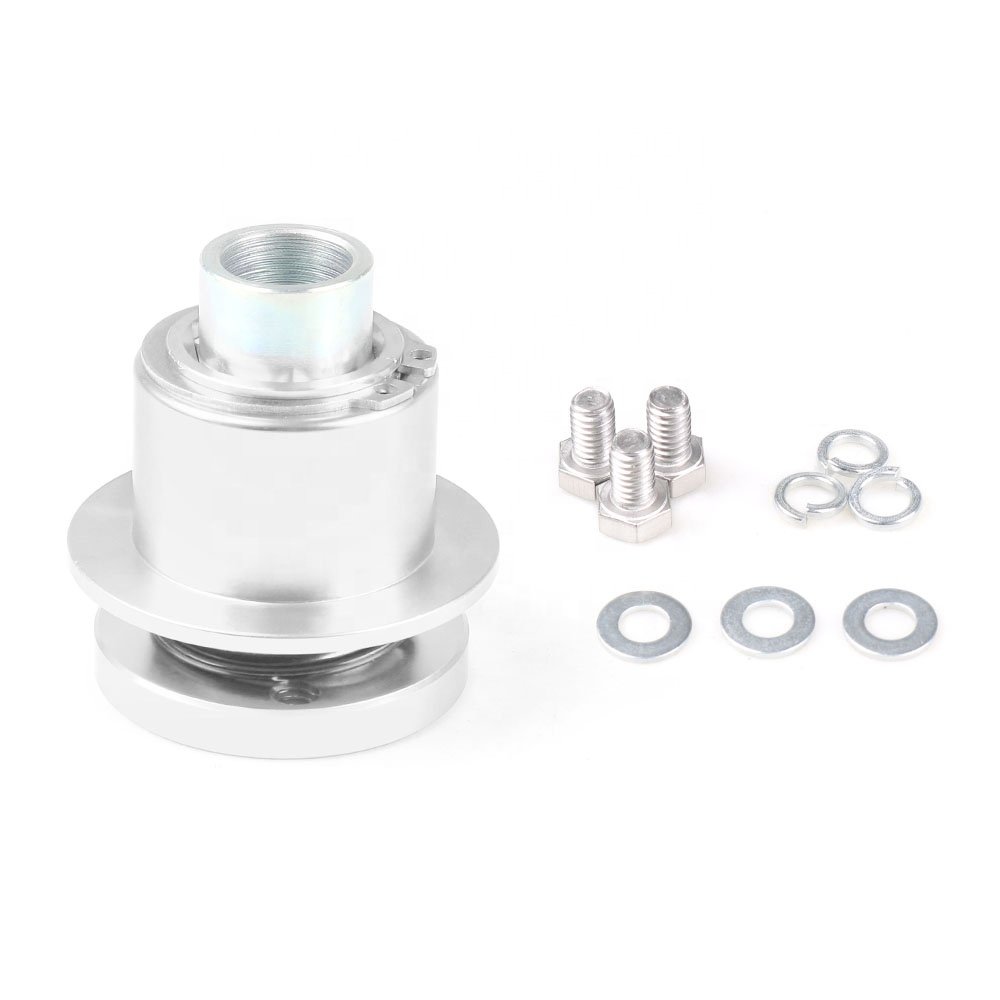 Universal Aluminum Alloy 360 Degree Car Steering Wheel Quick Release Disconnect Hub Adapter Snap Off