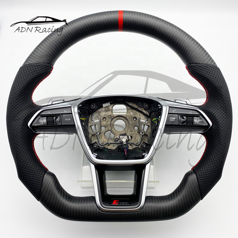 2020+ For AUDI C8 A6 S6 RS6 A7 S7 RS7 Carbon Fiber Steering Wheel