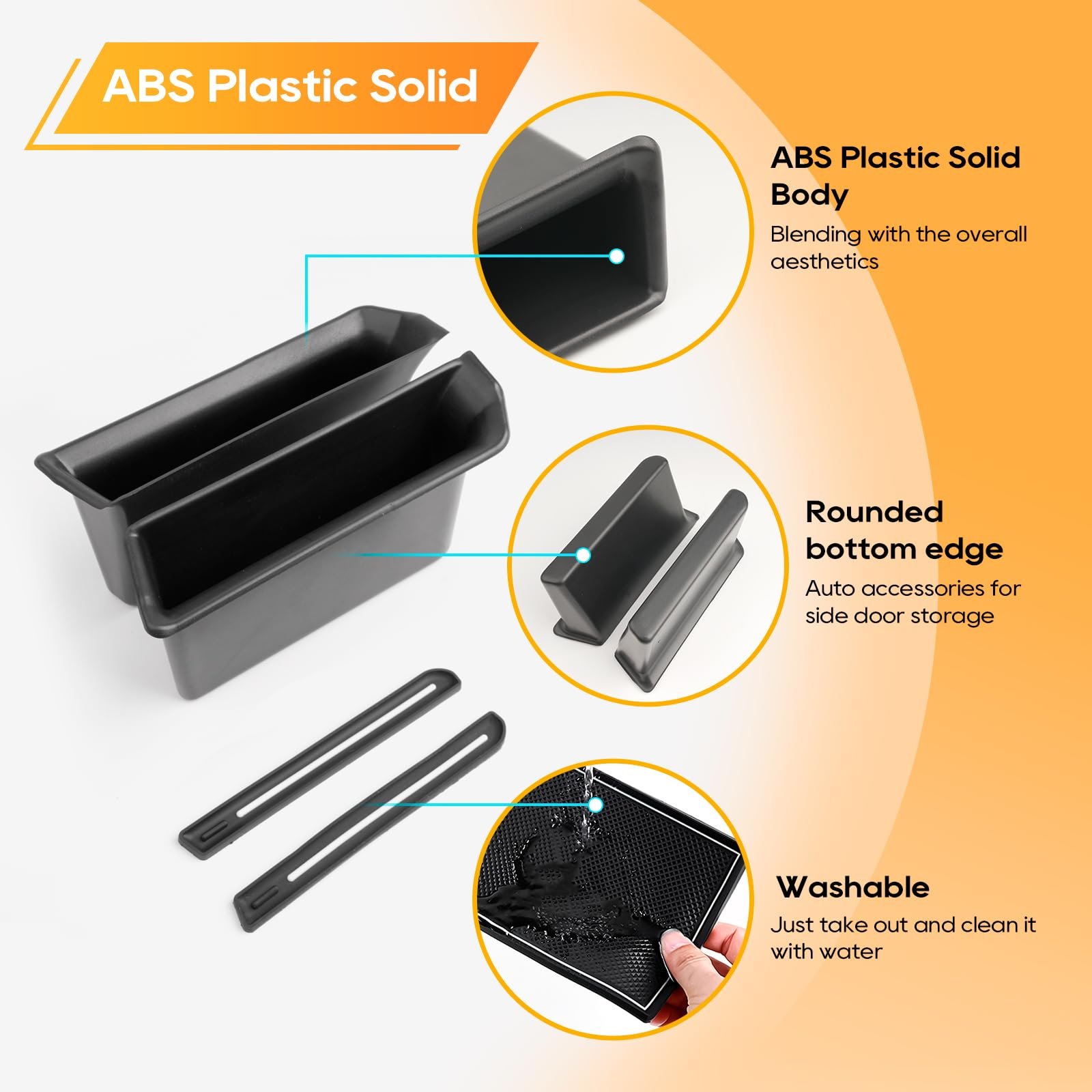 TELLIKA Accessories Interior Door Handle Armrest Insert ABS Door Side Storage Box Pocket for 2018-later Suzuki Jimny JB64 JB74