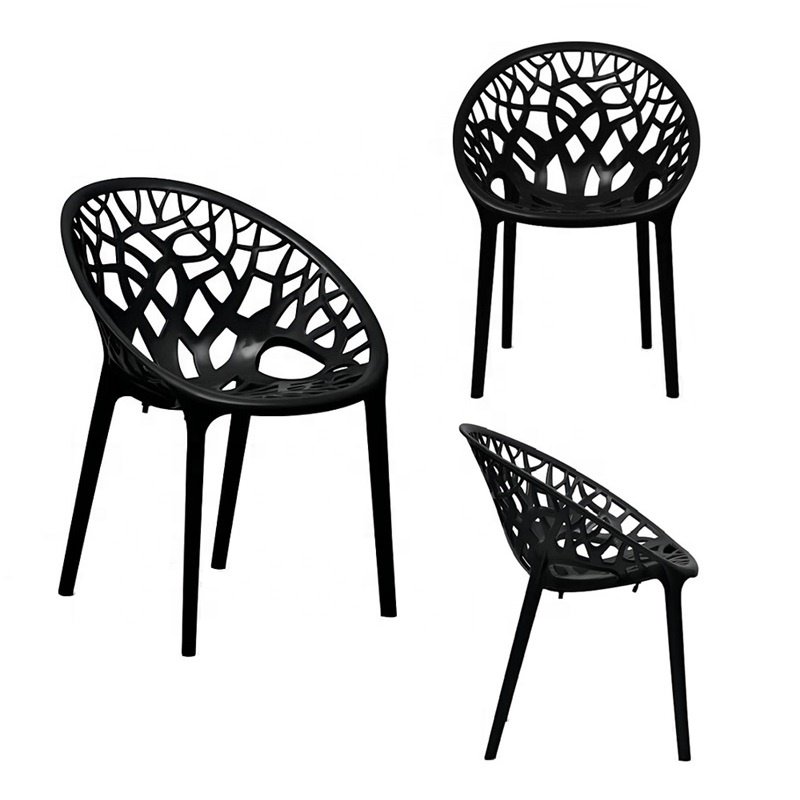 Made-In-China Outdoor Furniture Armrest Plastic Chair for Coffee House Garden Patios Balconies