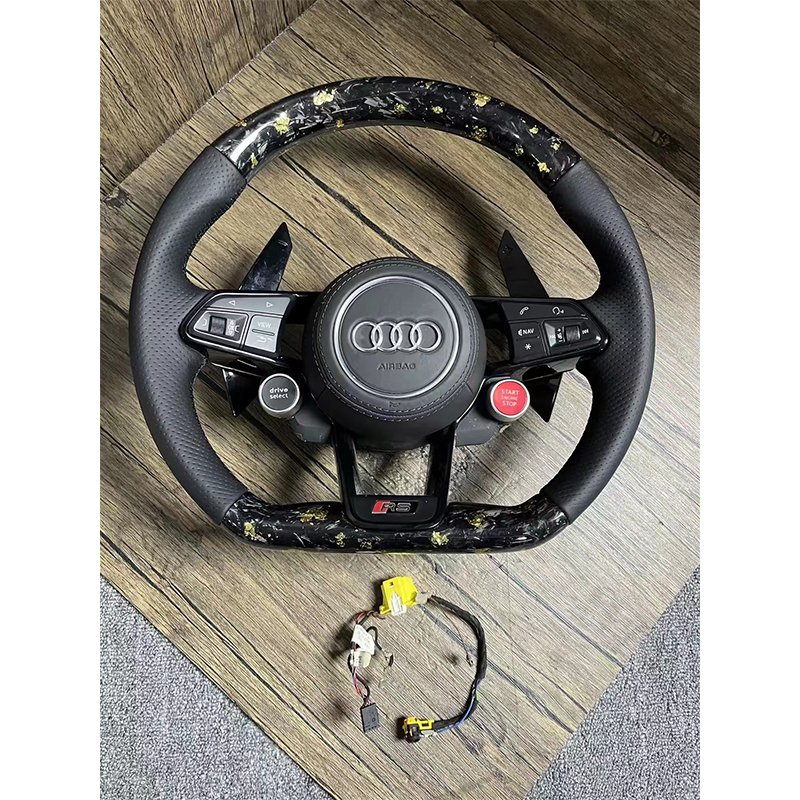 Custom Leather Steering Wheel For Audi A6 A5 A4 RS3 RS4 RS5 RS6 RS7 A7 Car Steering Wheel