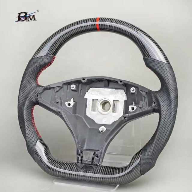Modified Round Carbon Fiber Steering Wheel For Model S Model X Tesla 2012 2013 2014 2015 2016 2017- 2022 Car Accessories By BM