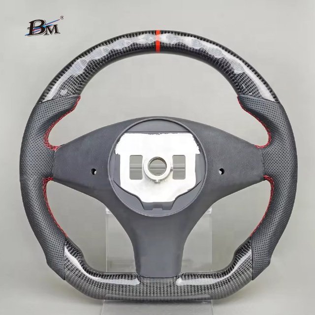 Modified Round Carbon Fiber Steering Wheel For Model S Model X Tesla 2012 2013 2014 2015 2016 2017- 2022 Car Accessories By BM