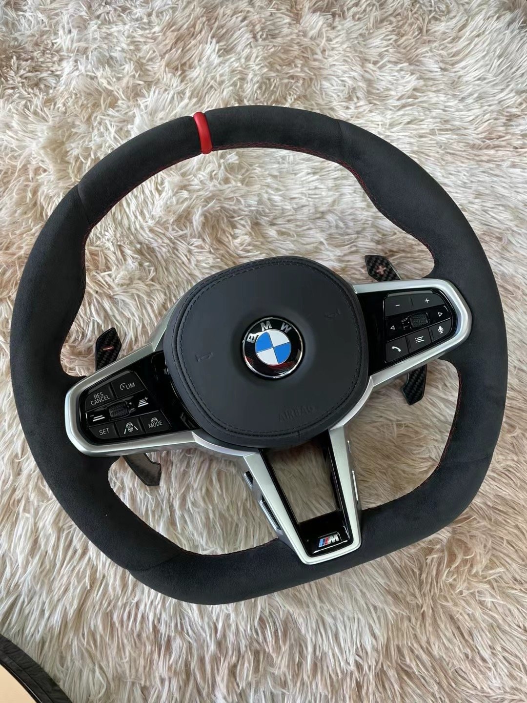 Custom Leather carbon fiber steering wheel fit For BMW all Models and Series 2010 to 2024 Customizable E90/46 F10/30/44 G20/32