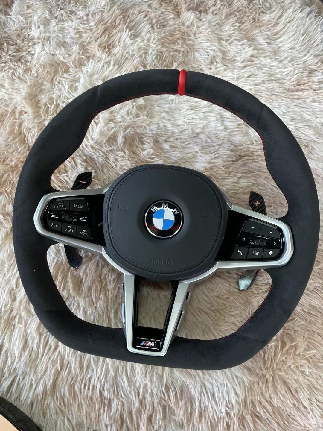 Custom Leather carbon fiber steering wheel fit For BMW all Models and Series 2010 to 2024 Customizable E90/46 F10/30/44 G20/32