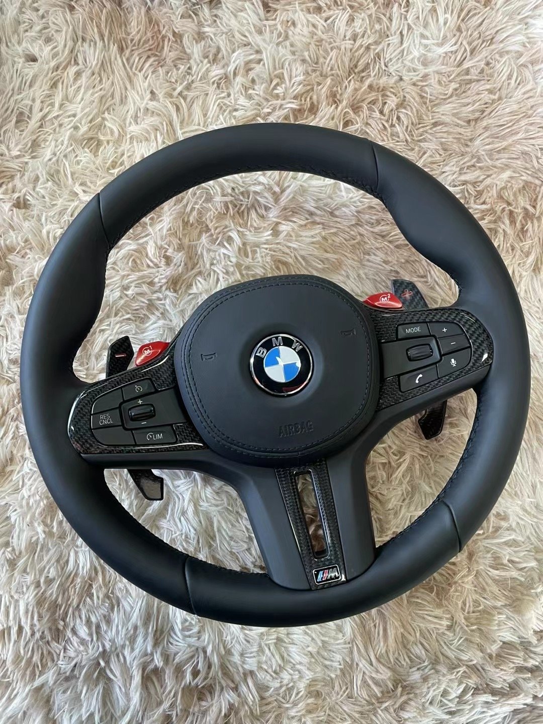 Custom Leather carbon fiber steering wheel fit For BMW all Models and Series 2010 to 2024 Customizable E90/46 F10/30/44 G20/32