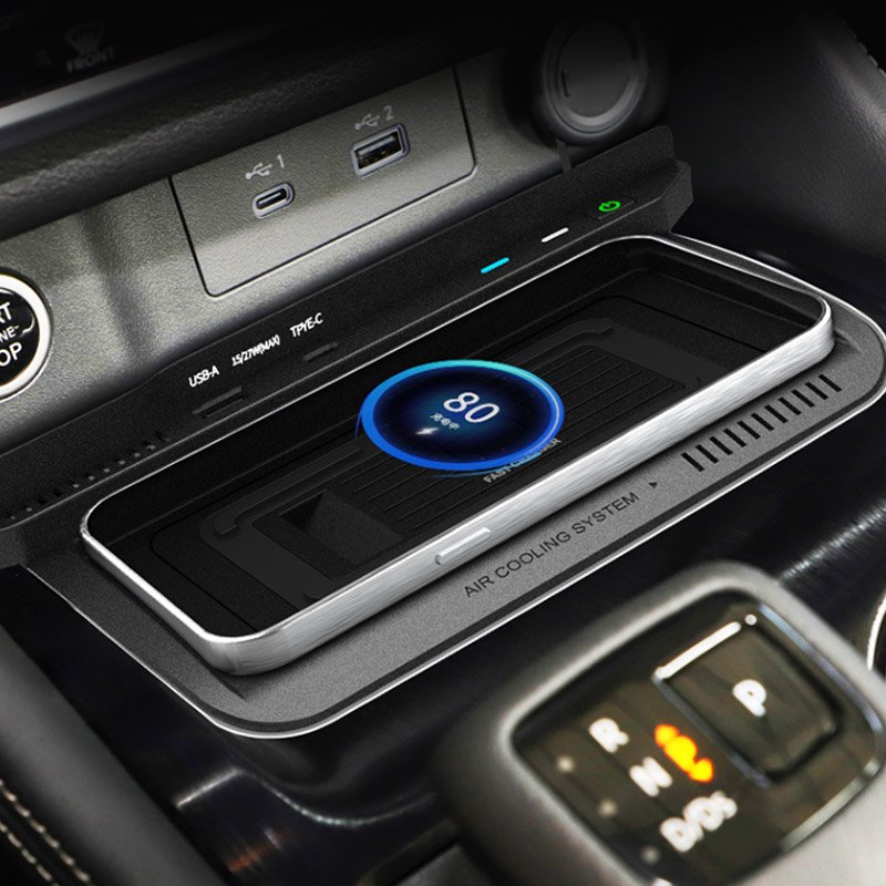 Car Qi Wireless Charger for Nissan Rogue 2021 2022 2023 Accessories 15w Fast Phone Charging Plate Adapter Interior Auto Parts