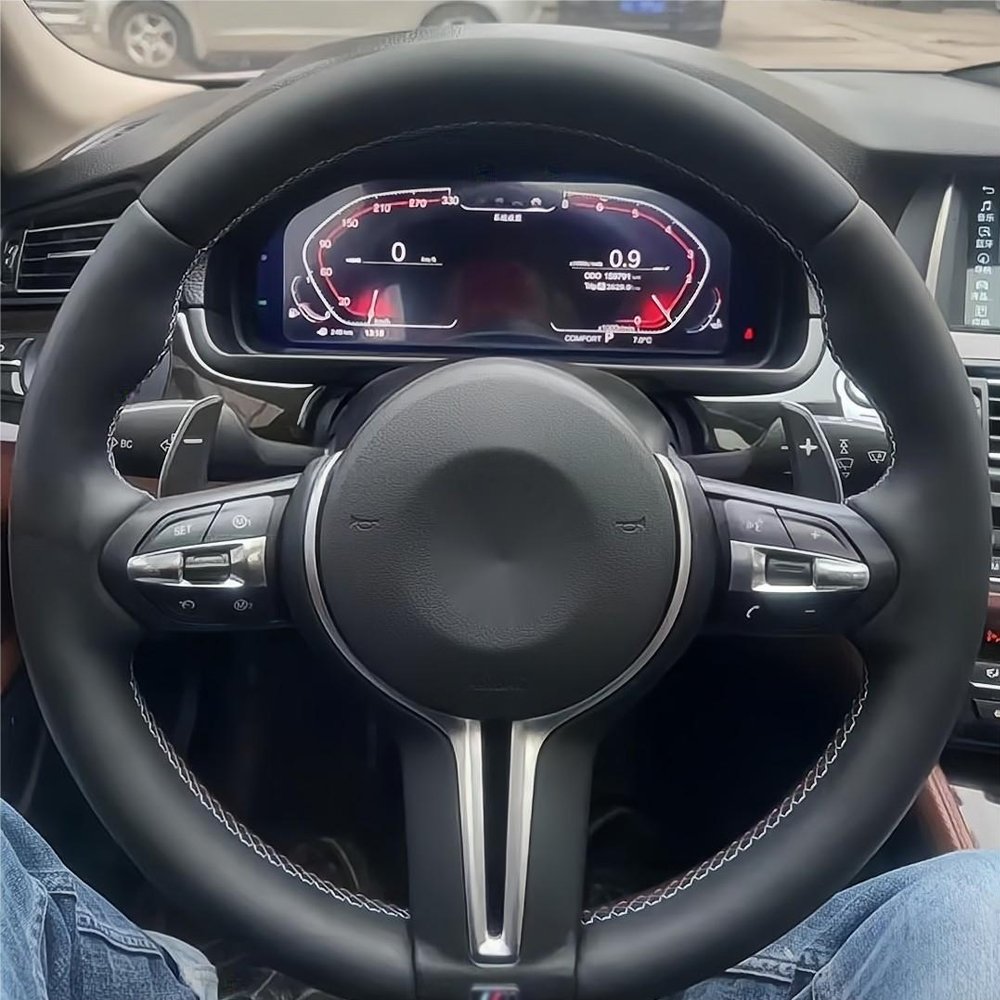 Customize Multi-function Leather Steering Wheel For BMW 1-7 series F20 F22 F30 F32 F07 F06 F01 Racing Car Steering Wheel