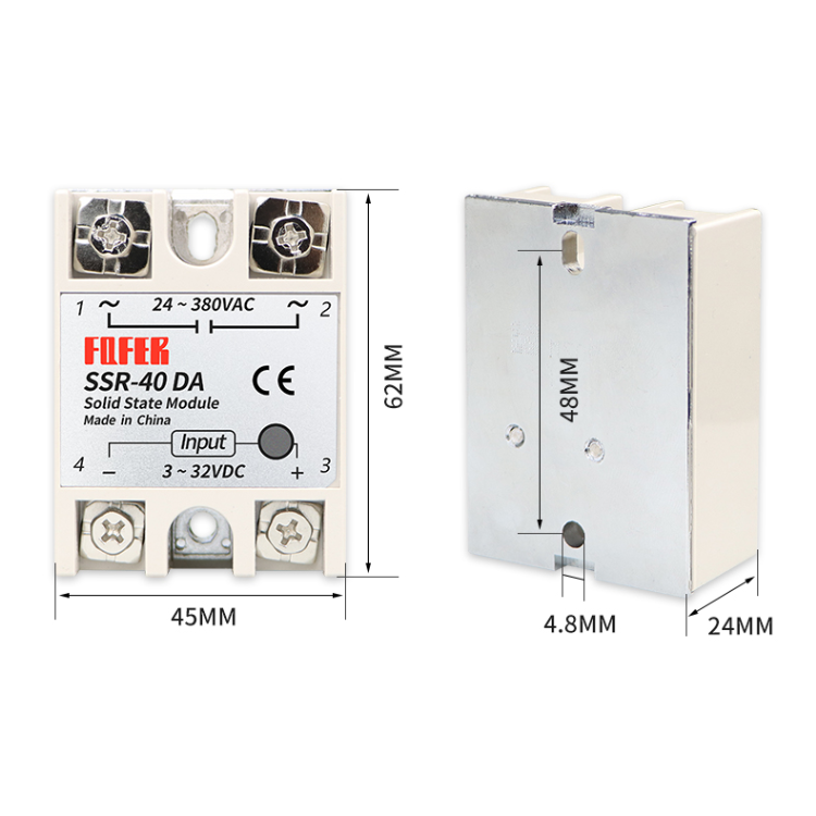 125a 100a 60 Amp 40a 25da 3 Phase Dc to Ac Dc to Dc Ssr Solid State Relay
