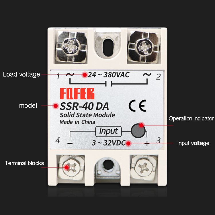 125a 100a 60 Amp 40a 25da 3 Phase Dc to Ac Dc to Dc Ssr Solid State Relay