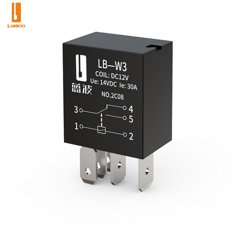 LANBOO Small Car Relay 30A High Current 12V.24V Optional 1NO/1NO1NC Optional 4 Pin 5 Pin Optional