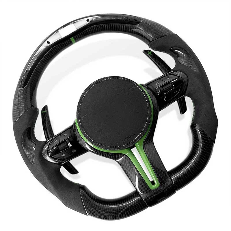 Car Led Steering Wheel For BMW F30 F35 F80 F15 F16 M2 M3 M4 Upgrade to M Performance Carbon Fiber Steering Wheel