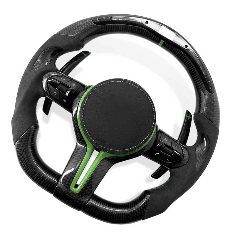 Car Led Steering Wheel For BMW F30 F35 F80 F15 F16 M2 M3 M4 Upgrade to M Performance Carbon Fiber Steering Wheel