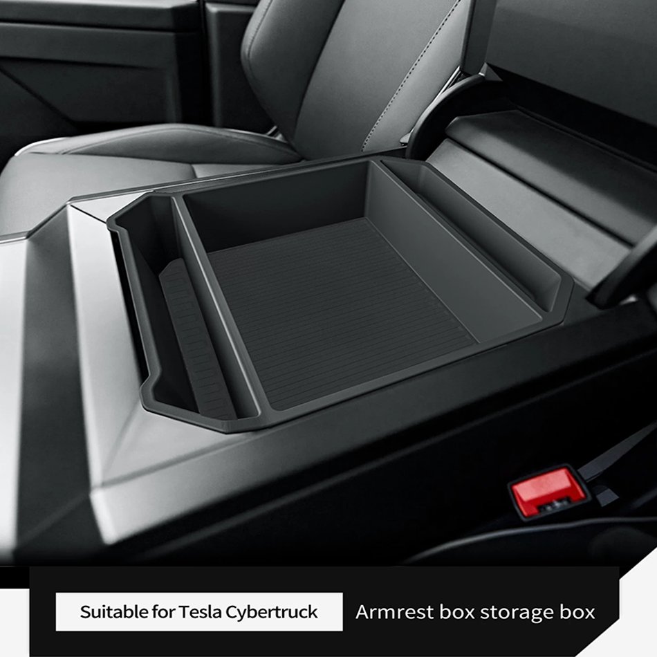 For Tesla Cybertruck Car Center Console Armrest Box Storage Box Organizing Tidying Storage Tray Auto Interior Pickup Accessories
