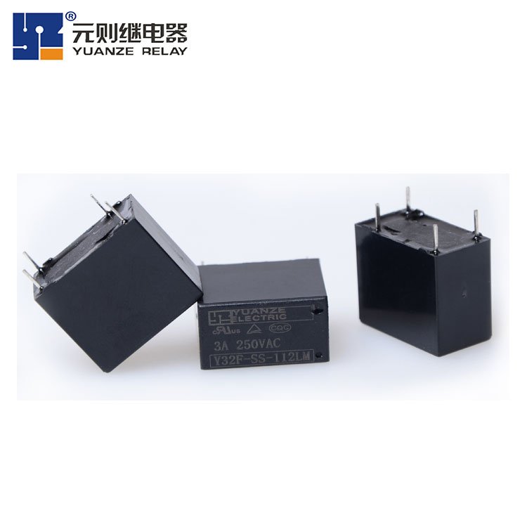 HF32F HF33F PCB Control Relay DC5v 12v 24v 4pin SPST Low Power Miniature Relay Yuanze Y32F 5A 250VAC 12v Relay