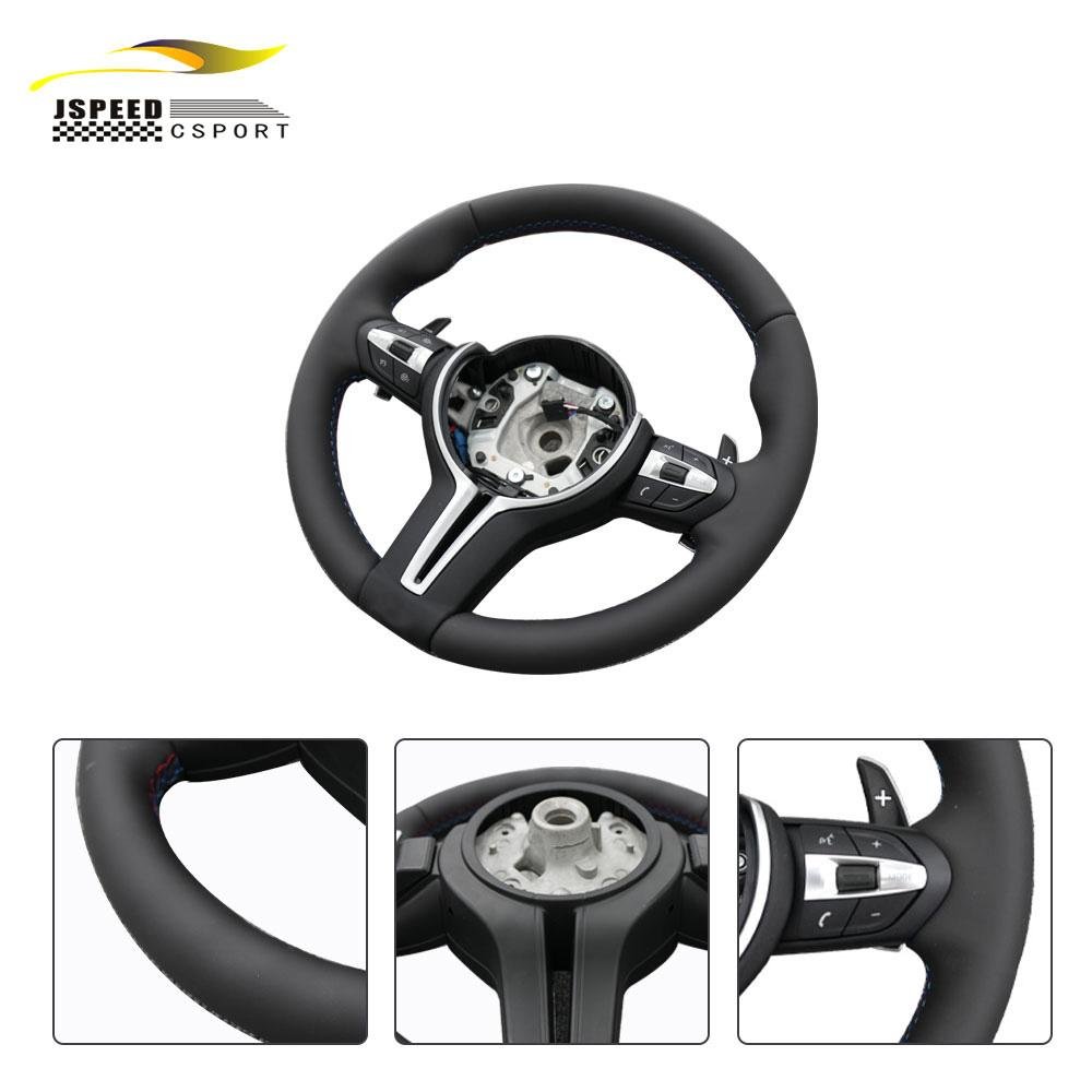 Leather Car Steering Wheel for BMW M5 M6 F10 F20 F22 F30 F32 F36 F06 F07 E70 Full Set