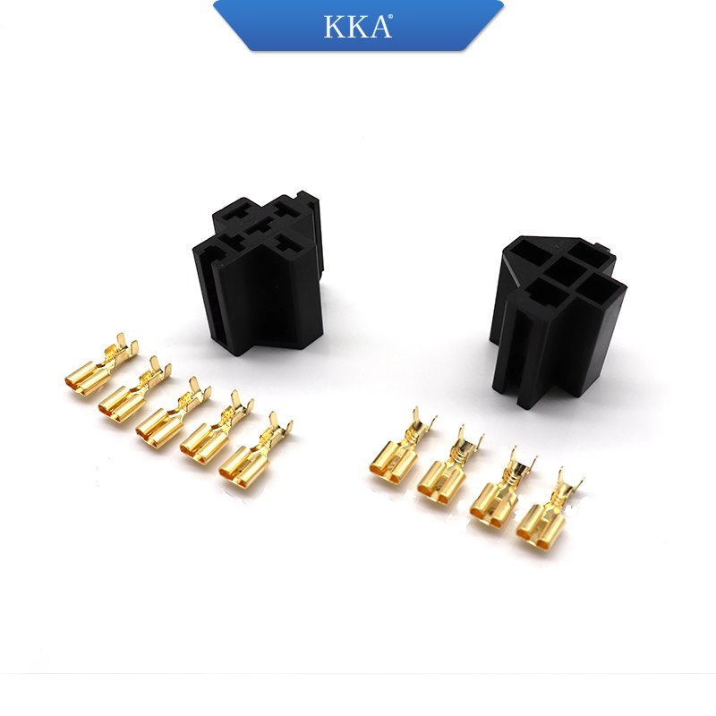 PCB Relay Socket for 40A Automotive Relay , for KKA-V4 Automotive Relay, Without Wires. with Connectors